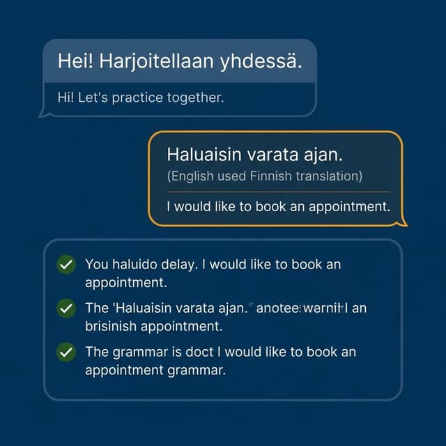 YKIprep chat screen with listen, translate, and suggestion features