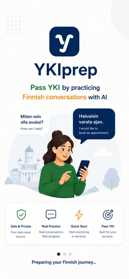 YKIprep app home screen